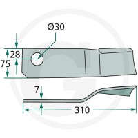 GRANIT Nóż bijakowy 18063-VOT-01 - 18063-VOT-01 - Sklep rolniczy PoltechParts