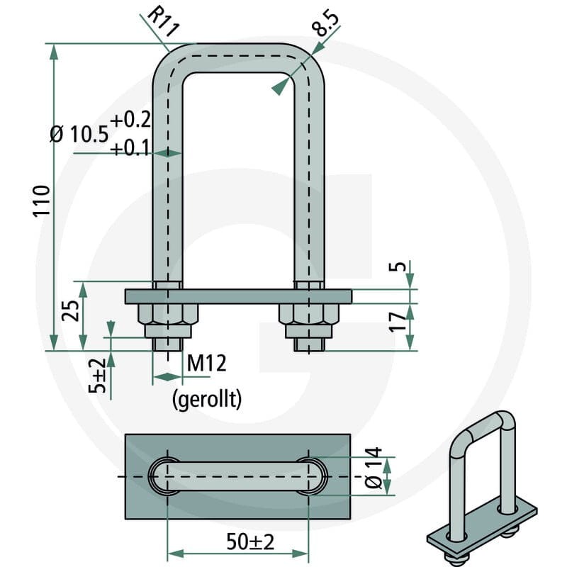 GRANIT Uchwyt kpl. 2208800058 - 2208800058 - Sklep rolniczy PoltechParts