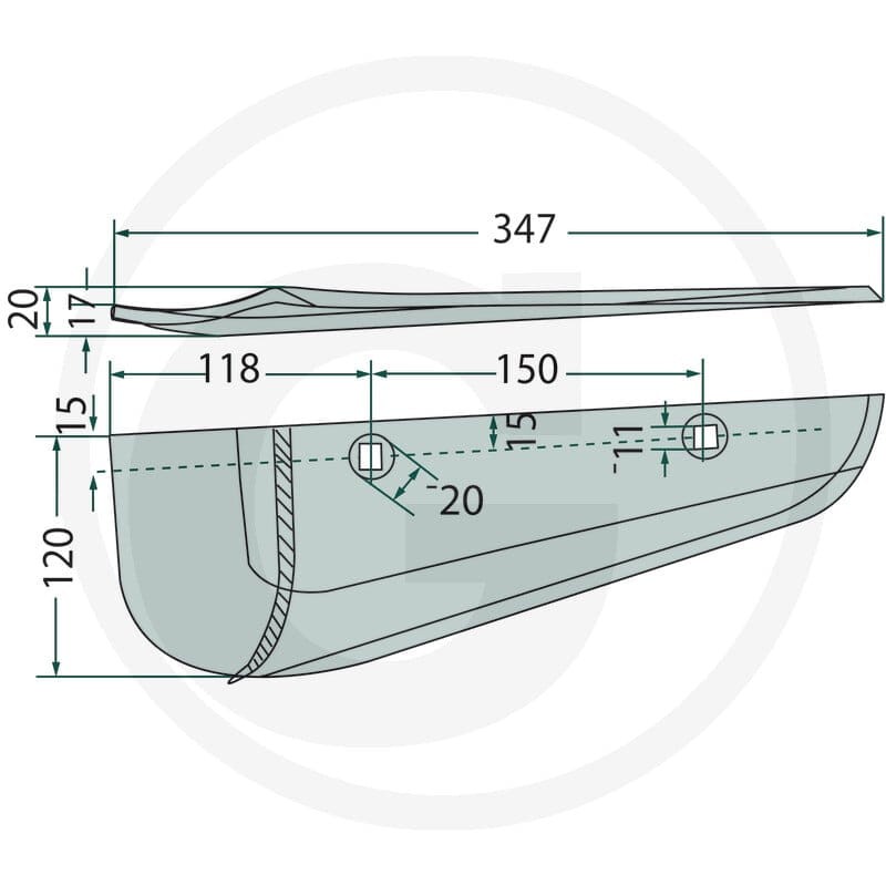 GRANIT Lemiesz wyorywacza 18034-2101L - 18034-2101L - Sklep rolniczy PoltechParts