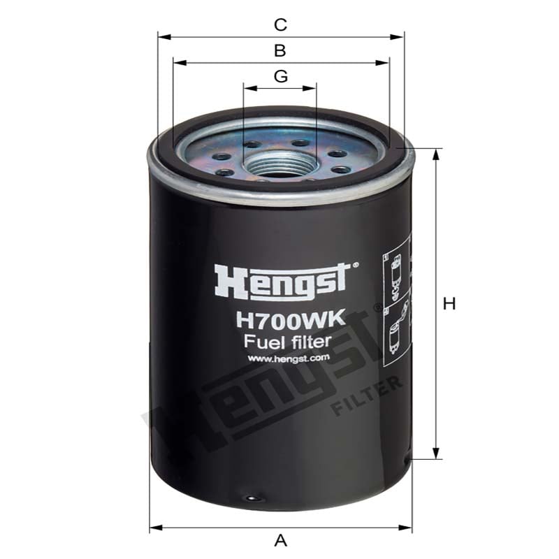 Hengst Filtr paliwa H700WK 866H700WK | poltechparts.pl