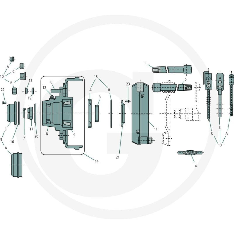 FAD Zestaw szczęk hamulcowych 220316A105C - 220316A105C - Sklep rolniczy PoltechParts