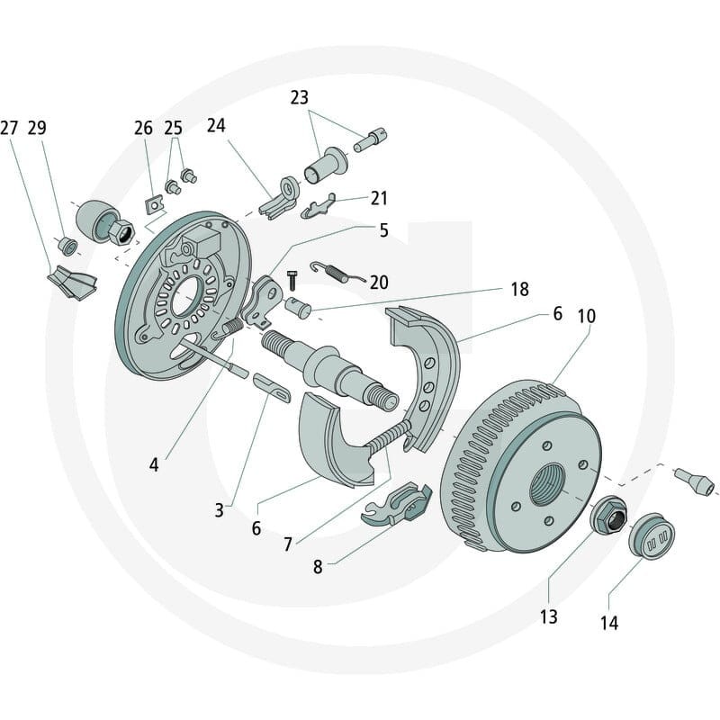 AL-KO Bęben hamulcowy 200x50mm RA 112x5 RB 205 12127146 - 12127146 - Sklep rolniczy PoltechParts