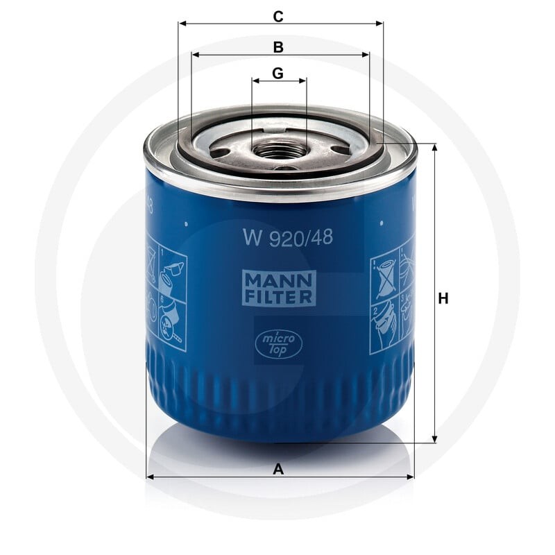 MANN FILTER Filtr oleju 565W920.48 | poltechparts.pl