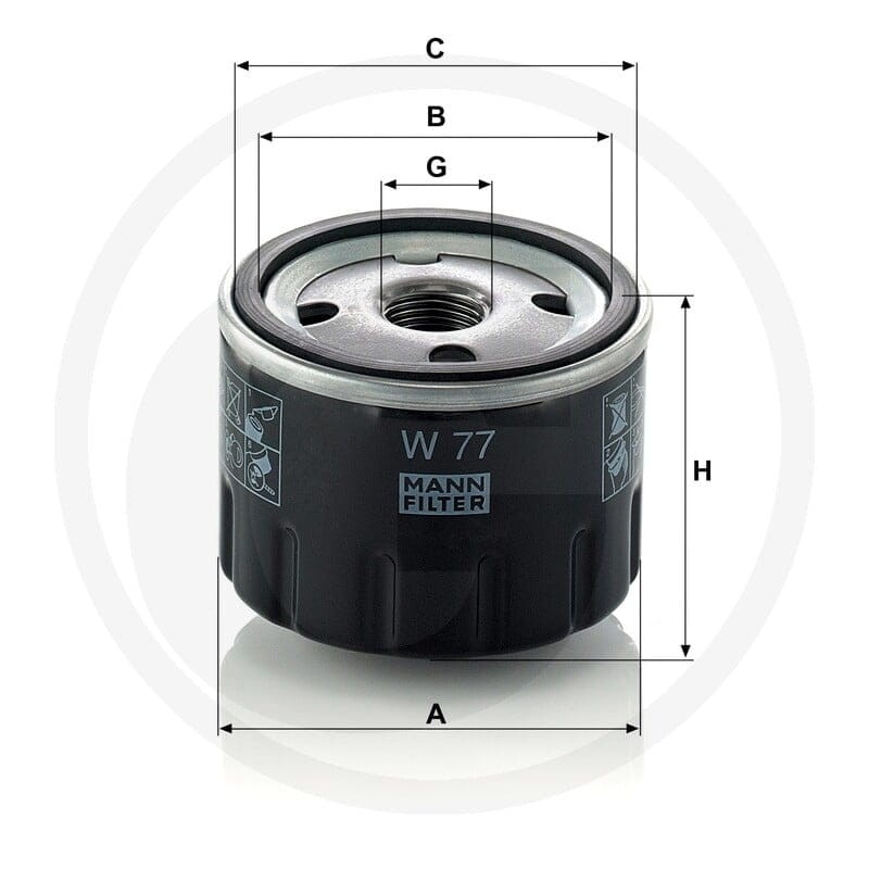 MANN FILTER Filtr oleju silnikowego 565W77 - 565W77 - Sklep rolniczy PoltechParts