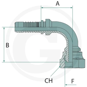 GRANIT PN 38 DKR 1 1/2" 90° 87012202