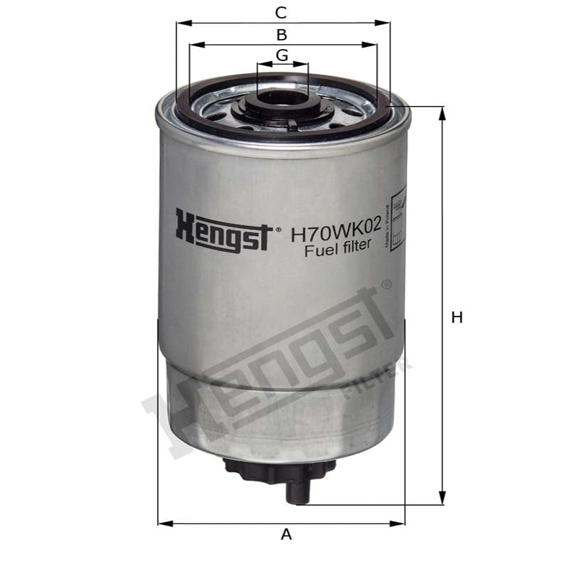 Hengst Filtr paliwa 866H70WK02 | poltechparts.pl