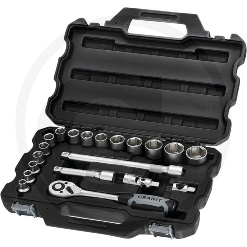 GRANIT BLACK EDITION Zestaw klucza nasadowego 1/2″ 7301002 - 7301002 - Sklep rolniczy PoltechParts