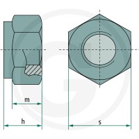 GRANIT Nakrętka blokująca M6x1 DIN 982 487982103 - 487982103 - Sklep rolniczy PoltechParts
