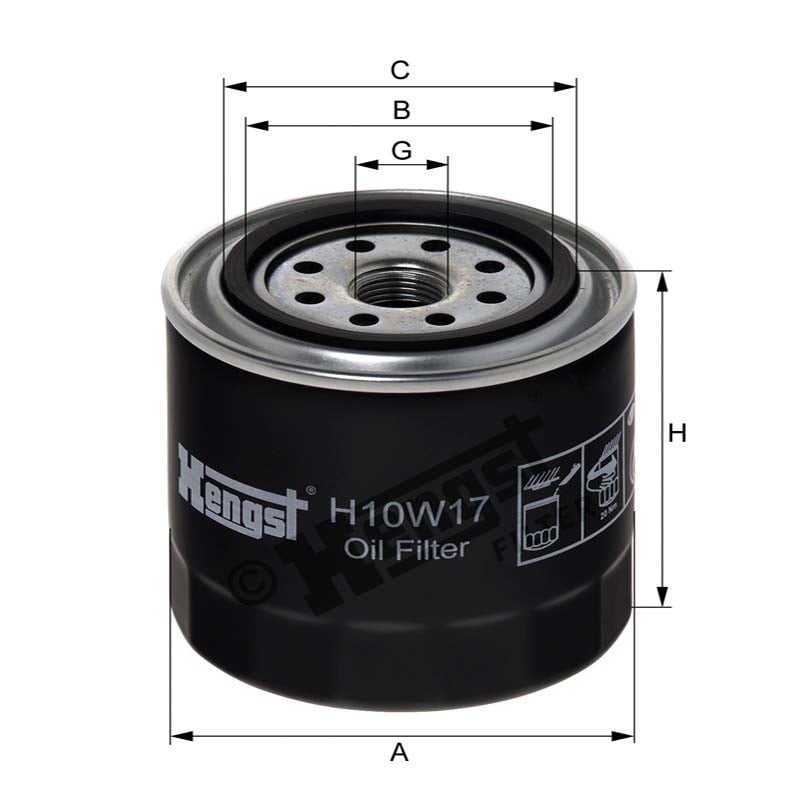 Hengst Filtr oleju 866H10W17 - 866H10W17 - Sklep rolniczy PoltechParts