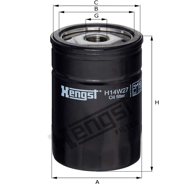 Hengst Filtr oleju 866H14W27 - 866H14W27 - Sklep rolniczy PoltechParts