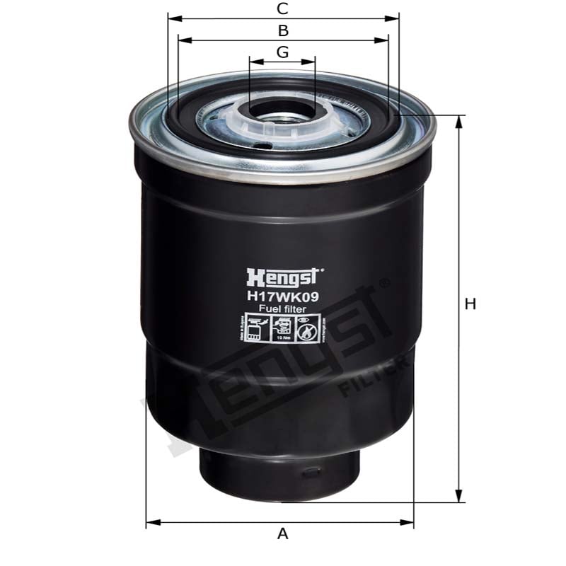 Hengst Filtr paliwa 866H17WK09 | poltechparts.pl