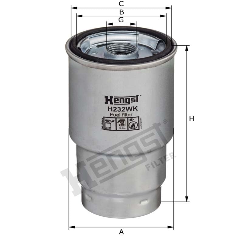 Hengst Filtr paliwa 866H232WK | poltechparts.pl