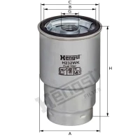 Hengst Filtr paliwa 866H232WK | poltechparts.pl