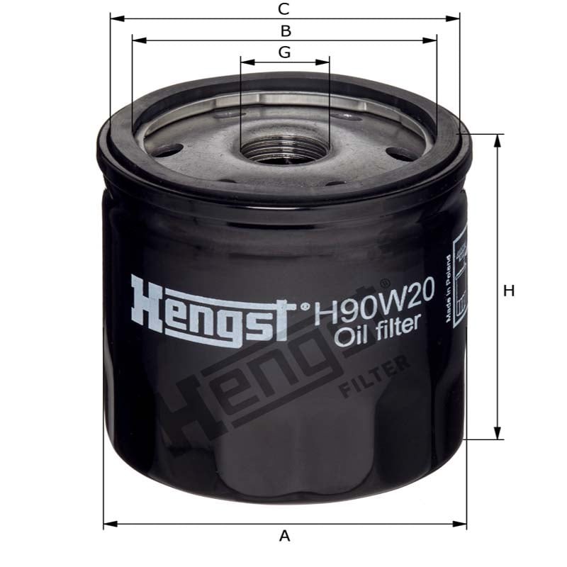 Hengst Filtr oleju 866H90W20 - 866H90W20 - Sklep rolniczy PoltechParts