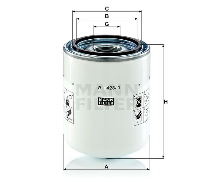 MANN FILTER Filtr oleju hydraulicznego 565W1428.1