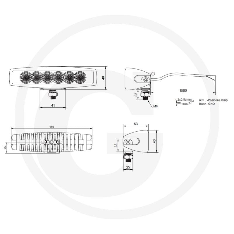 GRANIT Reflektor roboczy LED 1300 F 70712237 - Sklep PoltechParts