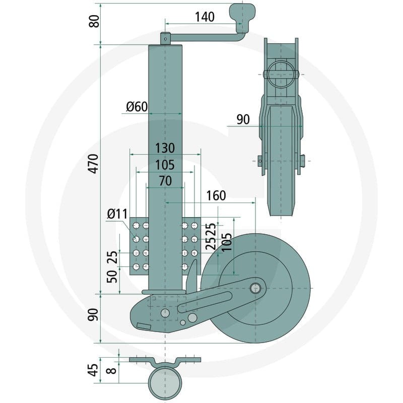 GRANIT Koło podporowe 14200692 - 14200692 - Sklep rolniczy PoltechParts