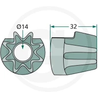 GRANIT Koło zębate stożkowe 6470764040000F - 6470764040000F - Sklep rolniczy PoltechParts