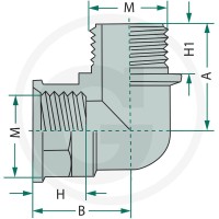 GRANIT Kolano 90 stopni z gwintem wewnętrznym i 12024161 - 12024161 - Sklep rolniczy PoltechParts