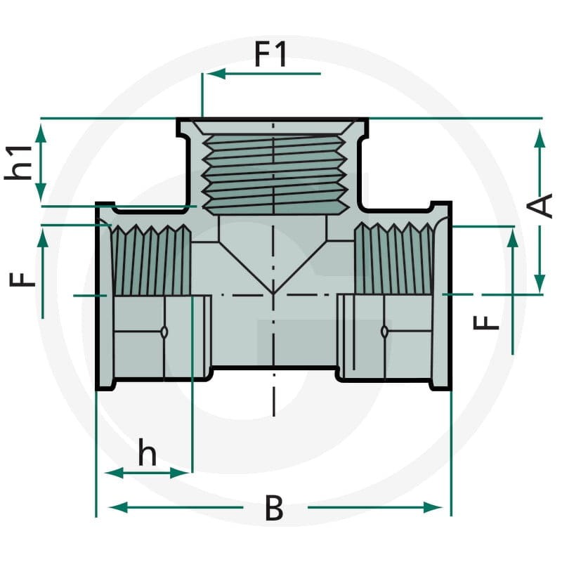 GRANIT Trójnik 3x M-kąt 1/2''G 12039164 - 12039164 - Sklep rolniczy PoltechParts