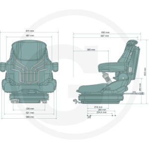GRAMMER Primo XLPlus 24V.niska częstotliwość 11486043