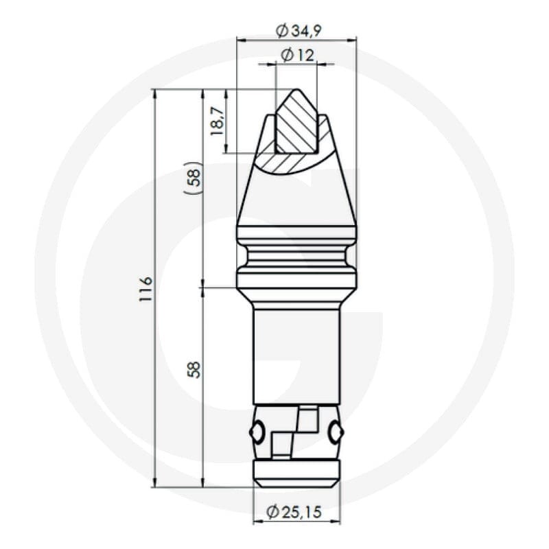 GRANIT ENDURANCE CARBIDE Fräsmeißel 12294797 - 12294797 - Sklep rolniczy PoltechParts