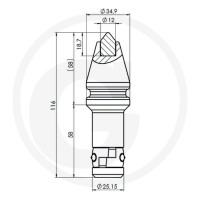 GRANIT ENDURANCE CARBIDE Fräsmeißel 12294797 - 12294797 - Sklep rolniczy PoltechParts
