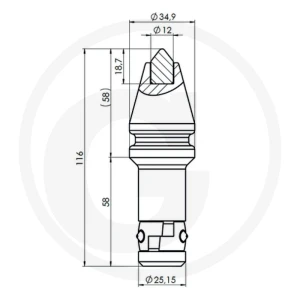 GRANIT ENDURANCE CARBIDE Fräsmeißel 12294797