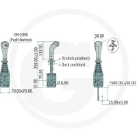 GRANIT Joystick widełki z 1 włącznikiem 87002366 - 87002366 - Sklep rolniczy PoltechParts