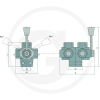 Oleodinamica Marchesini Kurek 6-drożny Otwór T 1/2" BSP 85002387 - Sklep PoltechParts