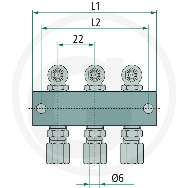 GRANIT Blok łączący 5-pozycyjny 30615ZS2079 - 30615ZS2079 - Sklep rolniczy PoltechParts