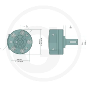 M+S Silnik MM 12cc D=16mm 3/8'' End ports 11960097