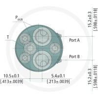 M+S Silnik MM 12cc D=16mm 3/8'' End ports 11960097 - Sklep PoltechParts