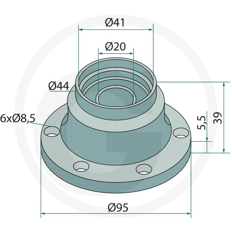 GRANIT Łożysko kulkowe promieniowe UCF Ø 11756443 - 11756443 - Sklep rolniczy PoltechParts