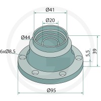 GRANIT Łożysko kulkowe promieniowe UCF Ø 11756443 - 11756443 - Sklep rolniczy PoltechParts