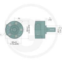 M+S Silnik MM 50cc D=16mm 3/8'' side ports 11968001 - Sklep PoltechParts