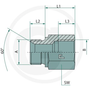 GRANIT Adapter prosty 3/4 B x 5/8 B M/F 12135815