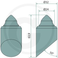 GRANIT ENDURANCE CARBIDE Przyspawany ząb 12216702 - 12216702 - Sklep rolniczy PoltechParts