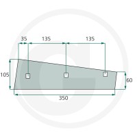 GRANIT Nóż tłoka prasującego 647E42088F - 647E42088F - Sklep rolniczy PoltechParts