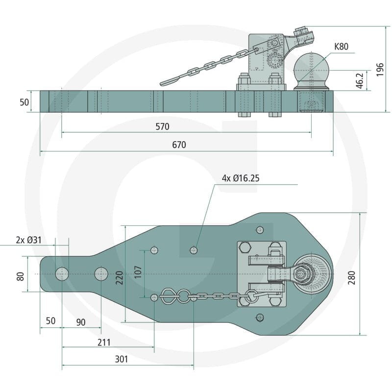 Scharmüller Płyta nośna K80® Valtra seria… | poltechparts.pl