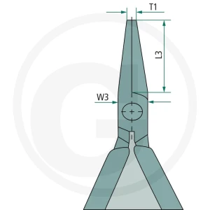 KNIPEX Szczypce płasko-okrągłe 7602002160