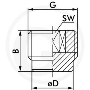 GRANIT F-VOB-3/8-MSv Śruba zamykająca 60612800517