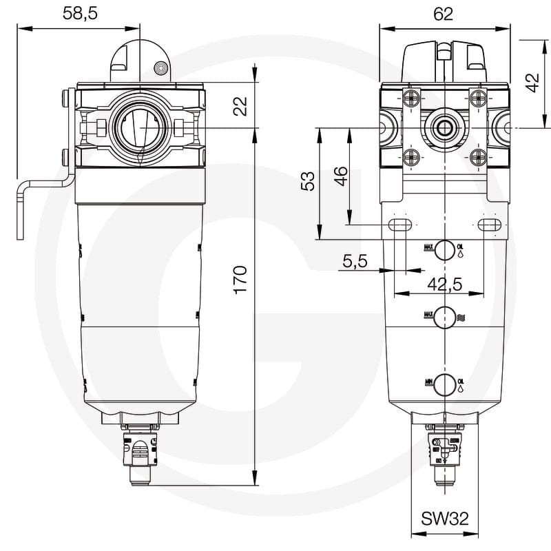 GRANIT WH-AKF4-1/2 Filtr z węglem aktywnym 60617960821 - 60617960821 - Sklep rolniczy PoltechParts