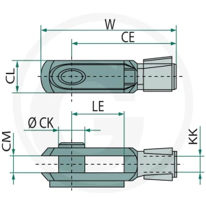 GRANIT ZTI-GKI-E-M10x1,25-Stz Głowica widełkowa <br> CETOP RP102P 60631601030
