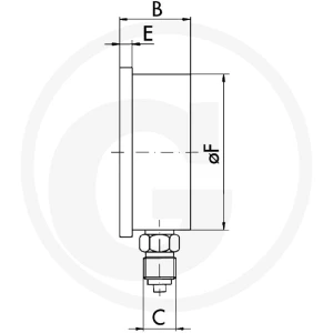 GRANIT M-GU-63-0/25-1/4-VA-bar/psi Manometr 60618240309