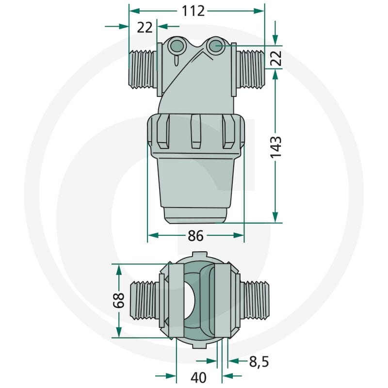 ARAG Filtr ciśnieniowy 6703224043 - 6703224043 - Sklep rolniczy PoltechParts