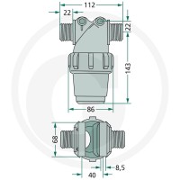 ARAG Filtr ciśnieniowy 6703224043 - 6703224043 - Sklep rolniczy PoltechParts