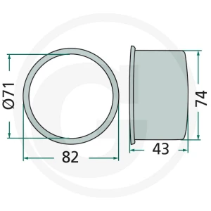 GRANIT Tuleja z kołnierzem 647RT-120F