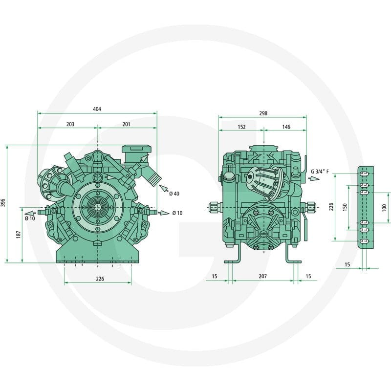 Comet Pompa membranowo-tłokowa IDS 1401 67061180001 - 67061180001 - Sklep rolniczy PoltechParts