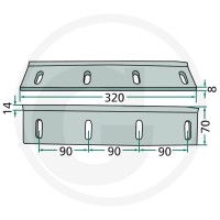 GRANIT Nóż komory prasującej 6470982200800F - 6470982200800F - Sklep rolniczy PoltechParts